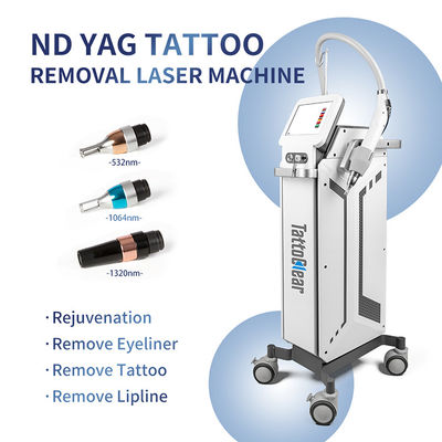 Buy 1320nm 1064nm 532nm Q Switch Nd Yag Laser Tattoo Removal Machine Carbon Peeling Skin Rejuvenation Machine online manufacture